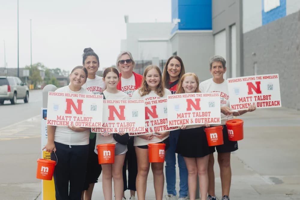 Huskers Helping the Homeless poster